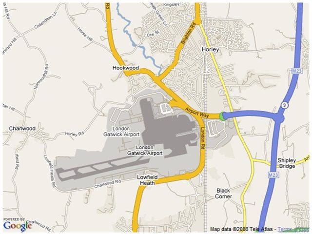 Gatwick Airport Map