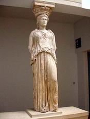 Caryatid from the Acropolis at the British Museum