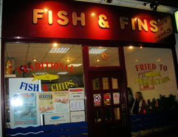 Fish and chips restaurant in London